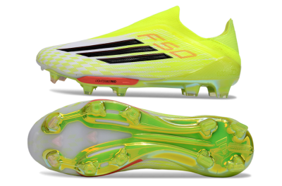 Adidas F50+ Elite Lightstrike Pro Laceless FG Football Boots - Yellow/Black/Red