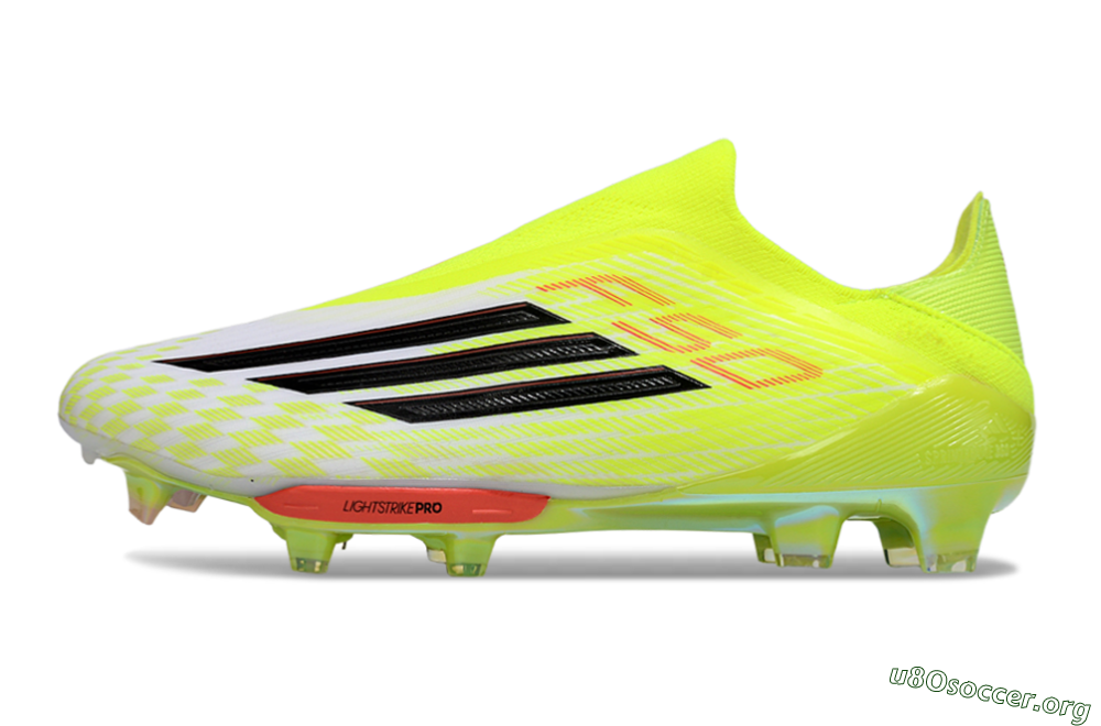 Adidas F50+ Elite Lightstrike Pro Laceless FG Football Boots - Yellow/Black/Red 3