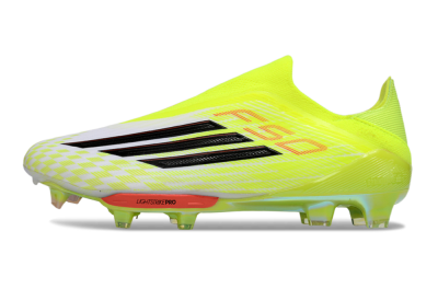 Adidas F50+ Elite Lightstrike Pro Laceless FG Football Boots - Yellow/Black/Red