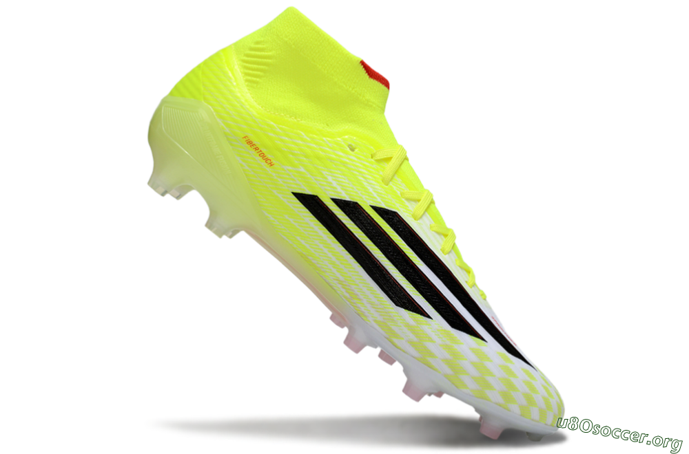 Adidas F50+ Elite Mid FG Football Boots - Yellow/Black/Red 4