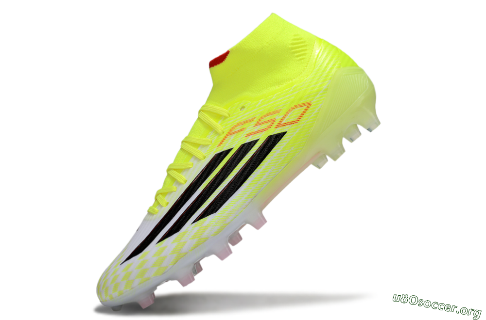 Adidas F50+ Elite Mid FG Football Boots - Yellow/Black/Red 5
