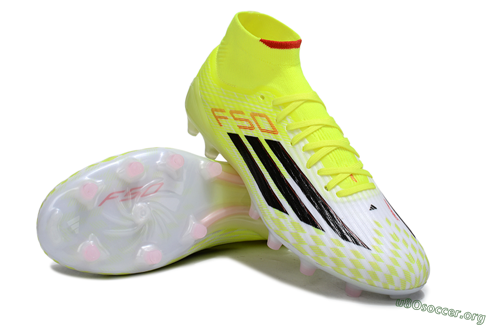 Adidas F50+ Elite Mid FG Football Boots - Yellow/Black/Red 0