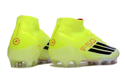 Adidas F50+ Elite Mid FG Football Boots - Yellow/Black/Red
