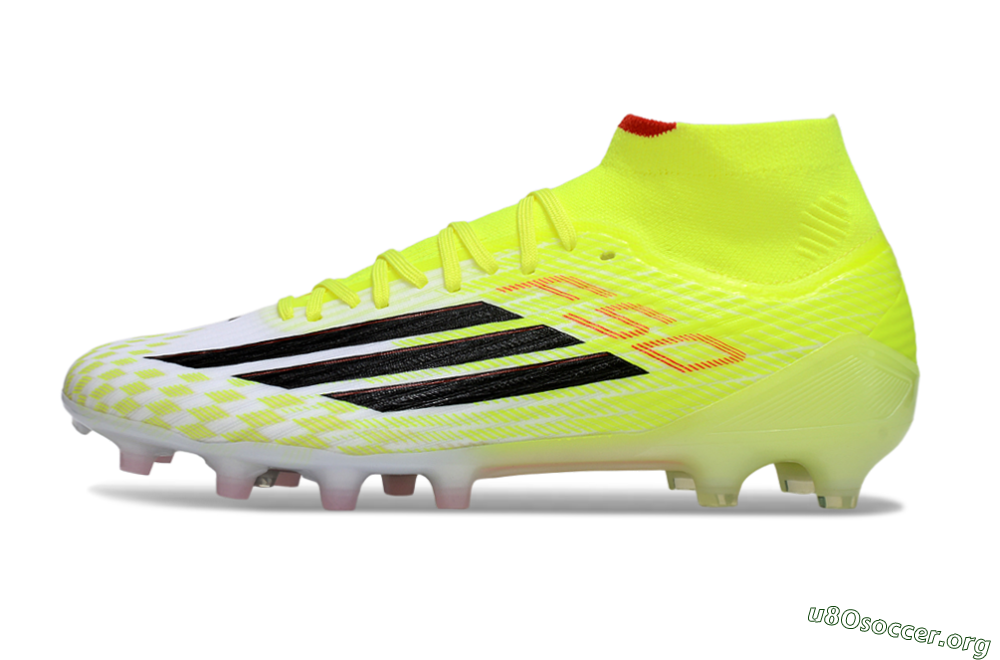 Adidas F50+ Elite Mid FG Football Boots - Yellow/Black/Red 3
