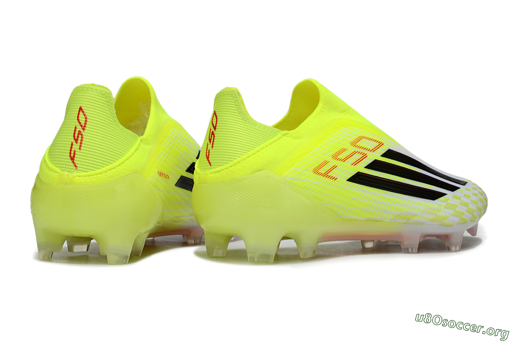 Adidas F50+ Elite Laceless FG Football Boots - Yellow/Black/Red 6