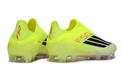 Adidas F50+ Elite Laceless FG Football Boots - Yellow/Black/Red