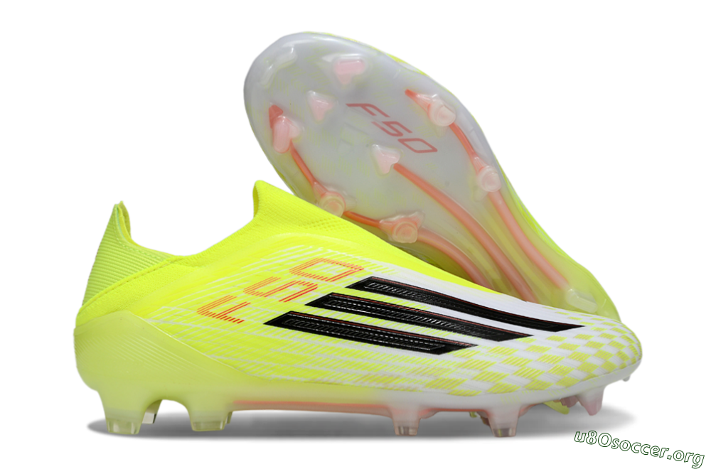 Adidas F50+ Elite Laceless FG Football Boots - Yellow/Black/Red 2