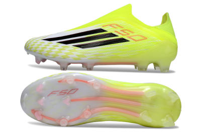 Adidas F50+ Elite Laceless FG Football Boots - Yellow/Black/Red