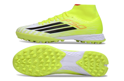 Adidas F50 Elite Mid TF Football Shoes - Yellow/Black/Red
