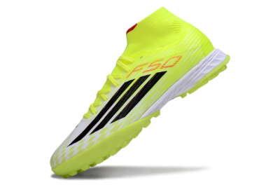 Adidas F50 Elite Mid TF Football Shoes - Yellow/Black/Red