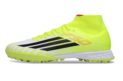 Adidas F50 Elite Mid TF Football Shoes - Yellow/Black/Red