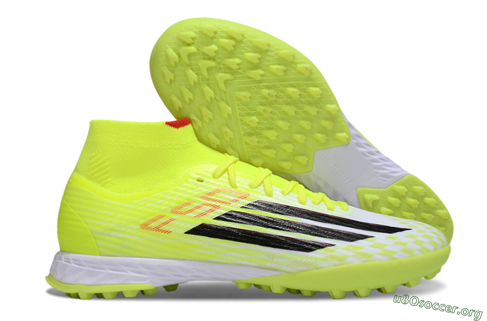 Adidas F50 Elite Mid TF Football Shoes - Yellow/Black/Red 2