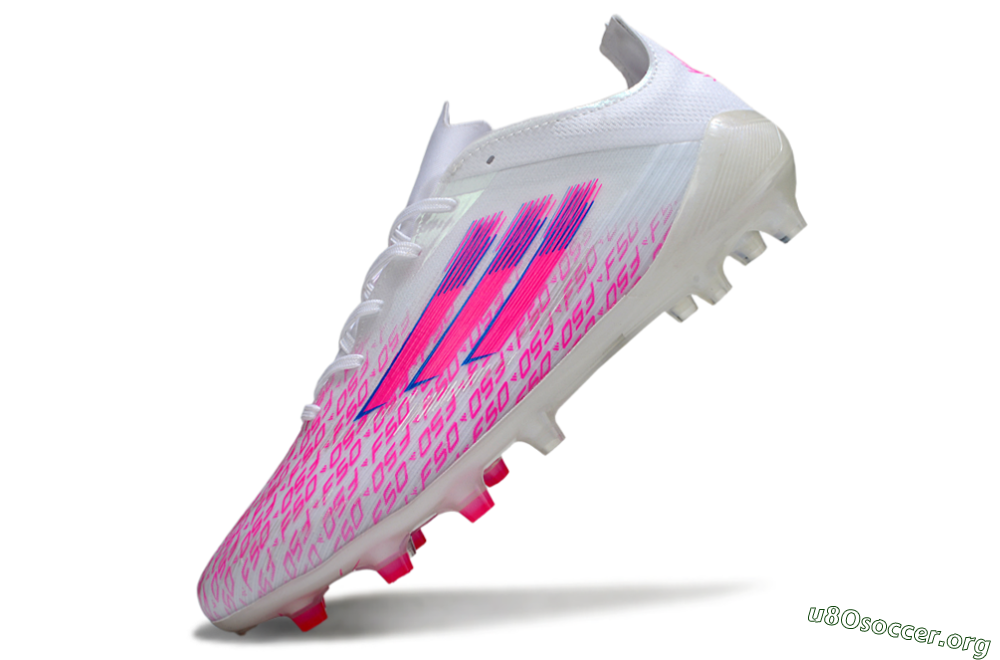 Adidas F50 Pro FG Football Boots - White/Pink/Blue 5