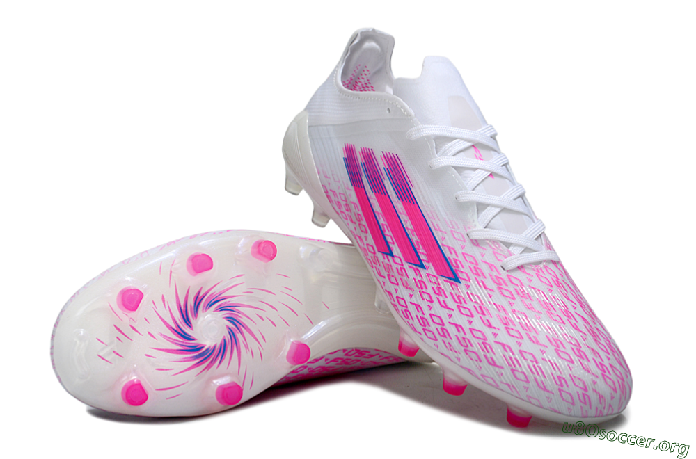 Adidas F50 Pro FG Football Boots - White/Pink/Blue 0