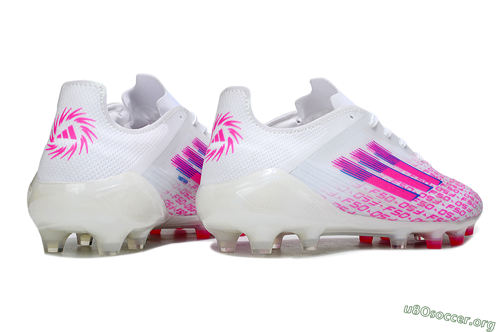 Adidas F50 Pro FG Football Boots - White/Pink/Blue 6
