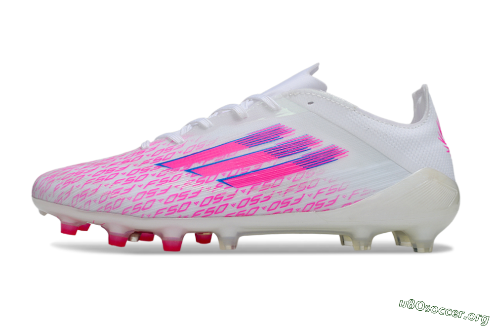 Adidas F50 Pro FG Football Boots - White/Pink/Blue 3