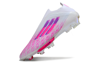 Adidas F50+ Elite Lightstrike Pro FG Football Boots - White/Pink/Blue