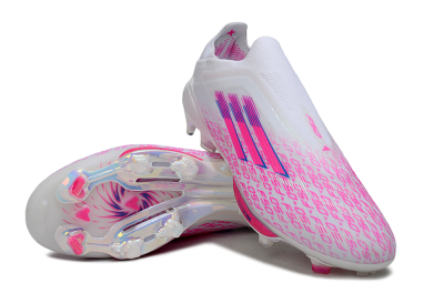 Adidas F50+ Elite Lightstrike Pro FG Football Boots - White/Pink/Blue