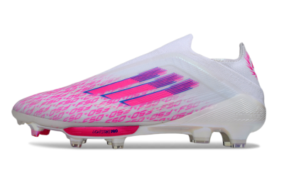 Adidas F50+ Elite Lightstrike Pro FG Football Boots - White/Pink/Blue