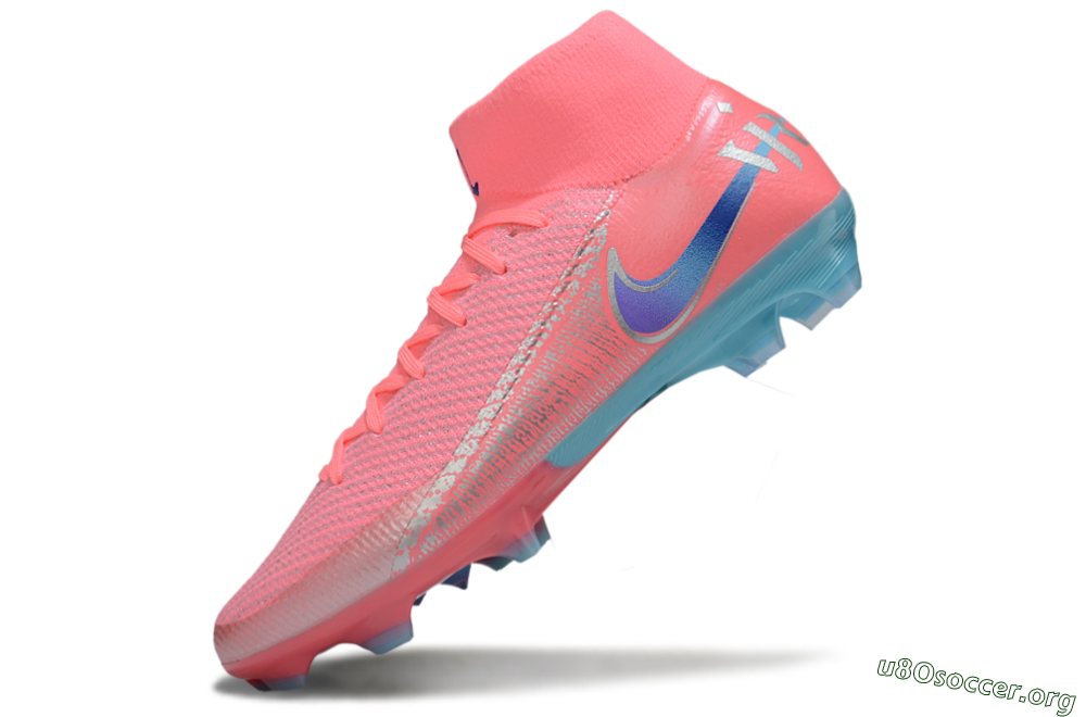 Nike Air Zoom Mercurial Superfly 10 Elite FG Football Boots - Pink/Silver/Blue 5