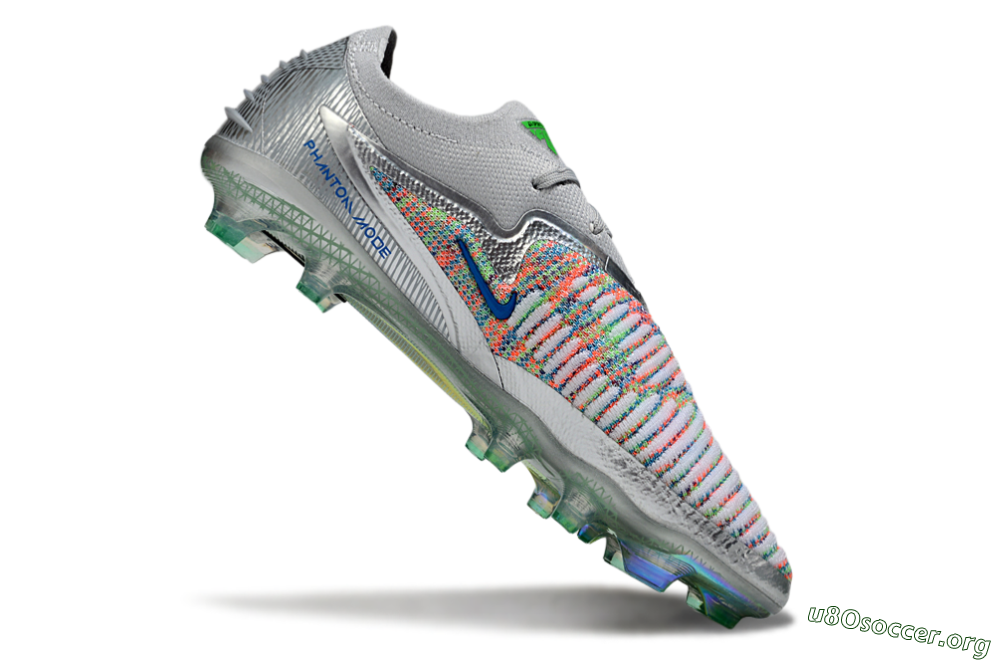 Nike Phantom 6 Elite Low FG Football Boots - Silver/Red/Yellow 4