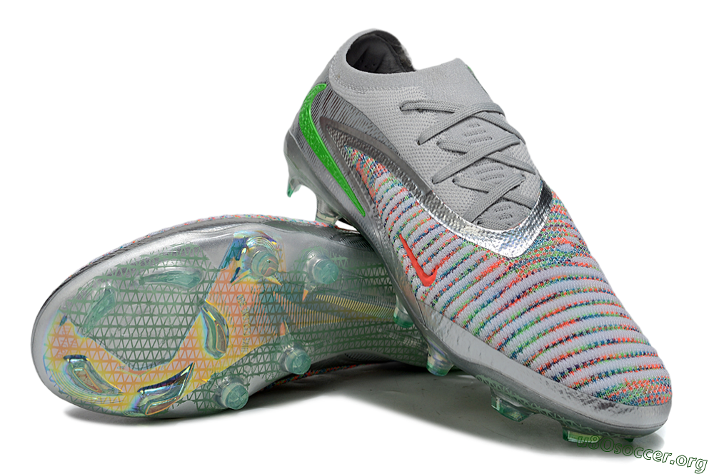 Nike Phantom 6 Elite Low FG Football Boots - Silver/Red/Yellow 0
