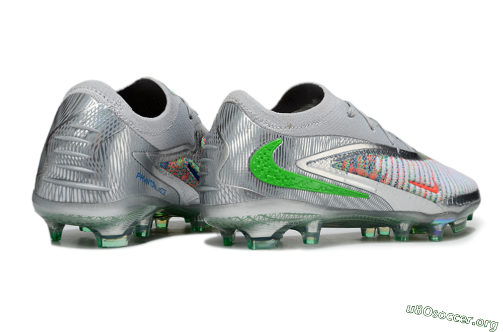 Nike Phantom 6 Elite Low FG Football Boots - Silver/Red/Yellow 6