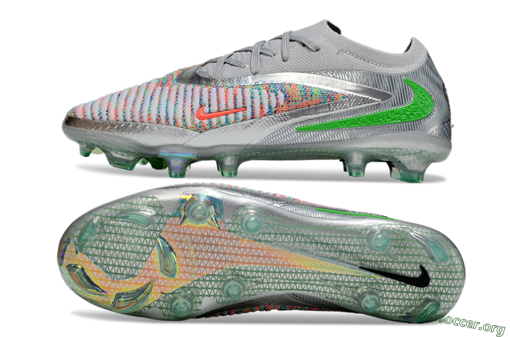 Nike Phantom 6 Elite Low FG Football Boots - Silver/Red/Yellow 1