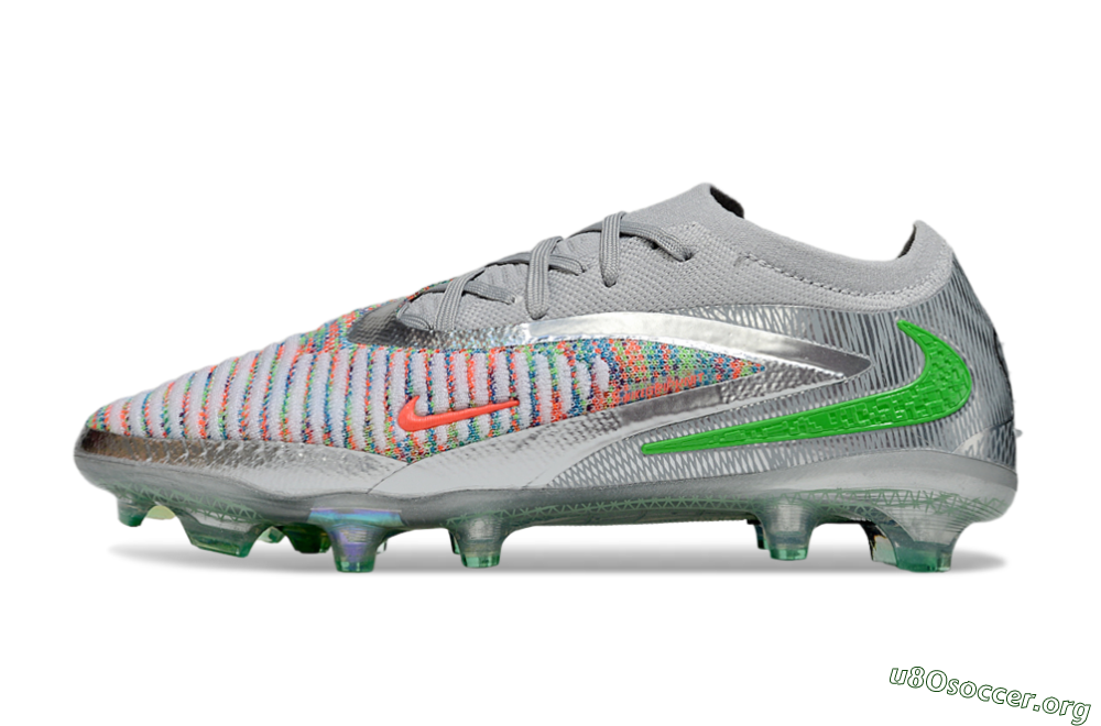 Nike Phantom 6 Elite Low FG Football Boots - Silver/Red/Yellow 3
