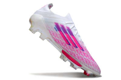 Adidas F50+ Elite Lightstrike Pro FG Football Boots - White/Pink/Blue