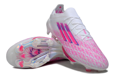 Adidas F50+ Elite Lightstrike Pro FG Football Boots - White/Pink/Blue