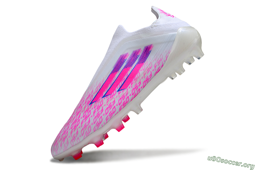 Adidas F50 Pro FG Football Boots - White/Pink/Blue 5