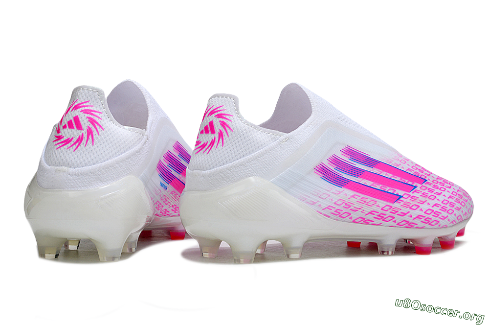Adidas F50 Pro FG Football Boots - White/Pink/Blue 6
