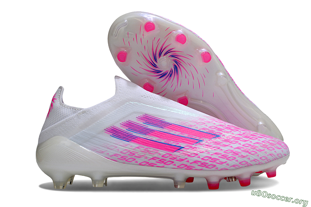 Adidas F50 Pro FG Football Boots - White/Pink/Blue 2