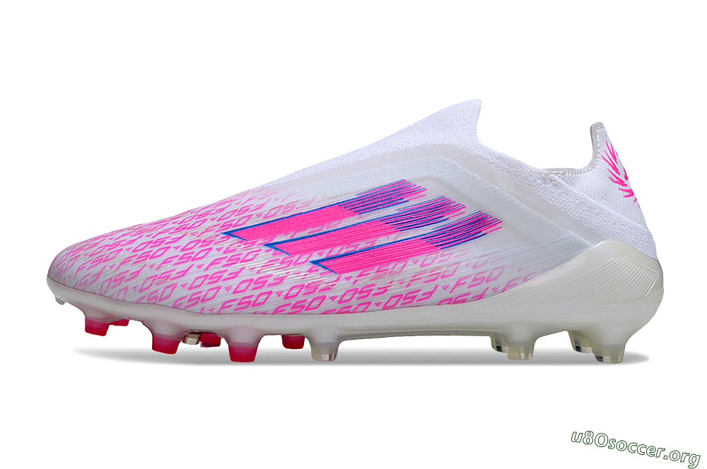 Adidas F50 Pro FG Football Boots - White/Pink/Blue 3