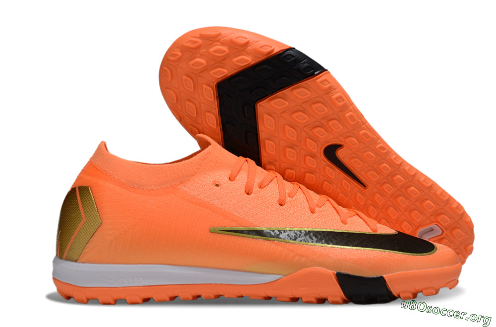 Nike Air Zoom Mercurial Vapor 16 Elite TF Football Shoes - Red/Black/Gold 2