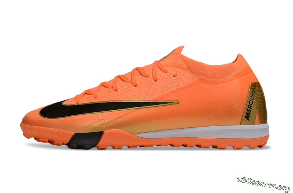 Nike Air Zoom Mercurial Vapor 16 Elite TF Football Shoes - Red/Black/Gold 3