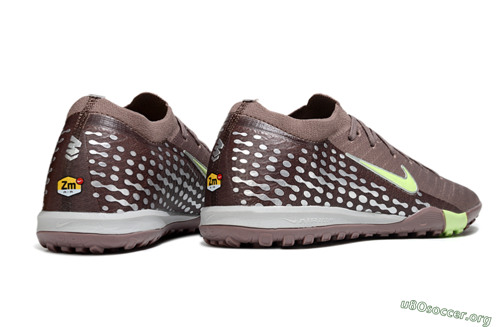 Nike Air Zoom Mercurial Vapor 16 Elite TF Football Shoes - Brown/Yellow/Silver 6