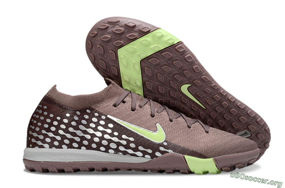 Nike Air Zoom Mercurial Vapor 16 Elite TF Football Shoes - Brown/Yellow/Silver 2