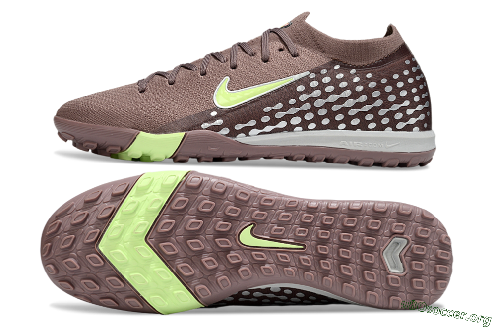 Nike Air Zoom Mercurial Vapor 16 Elite TF Football Shoes - Brown/Yellow/Silver 1
