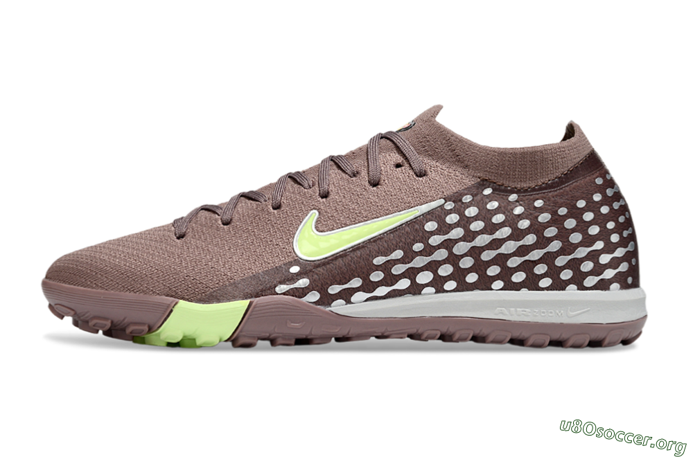 Nike Air Zoom Mercurial Vapor 16 Elite TF Football Shoes - Brown/Yellow/Silver 3