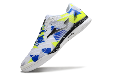 Joma Top Flex IC Football Shoes - White/Blue/Yellow