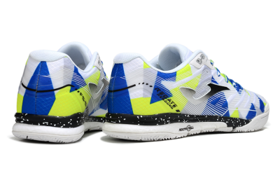 Joma Top Flex IC Football Shoes - White/Blue/Yellow