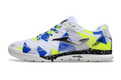 Joma Top Flex IC Football Shoes - White/Blue/Yellow