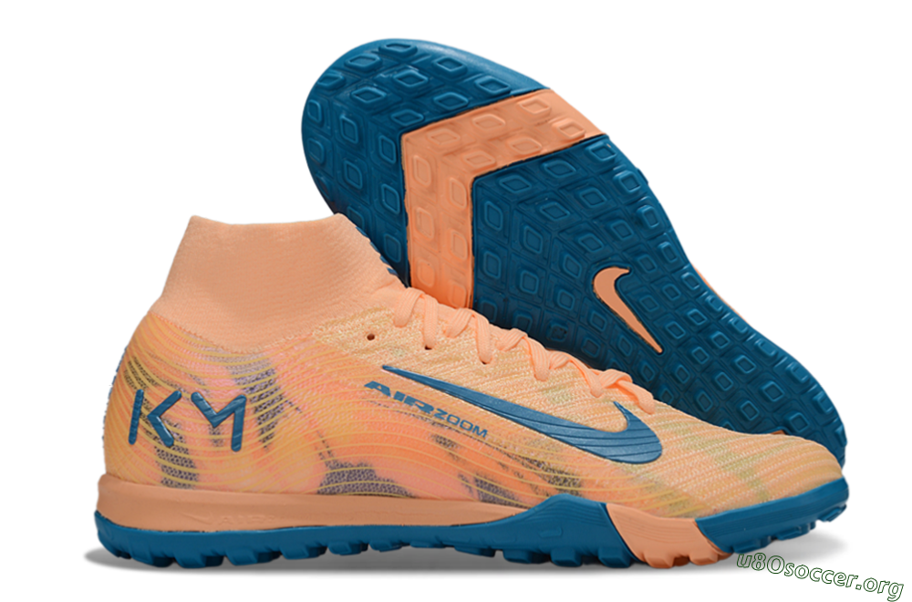 Nike Air Zoom Mercurial Superfly 10 Elite TF Football Shoes - Pink/Blue/Yellow 2