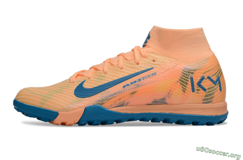Nike Air Zoom Mercurial Superfly 10 Elite TF Football Shoes - Pink/Blue/Yellow 3