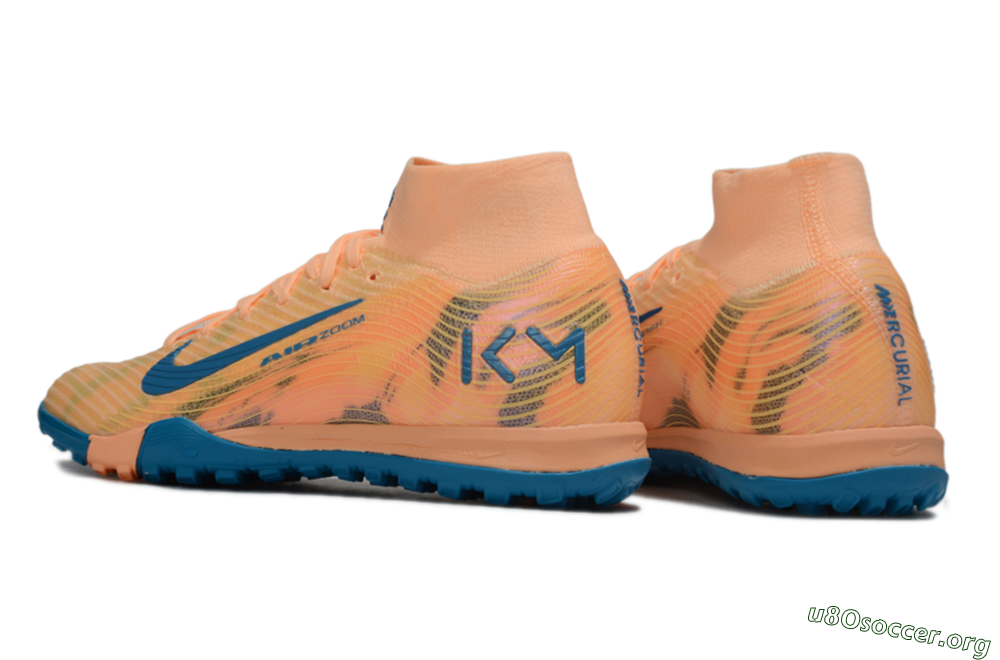 Nike Air Zoom Mercurial Superfly 10 Elite TF Football Shoes - Pink/Blue/Yellow 4