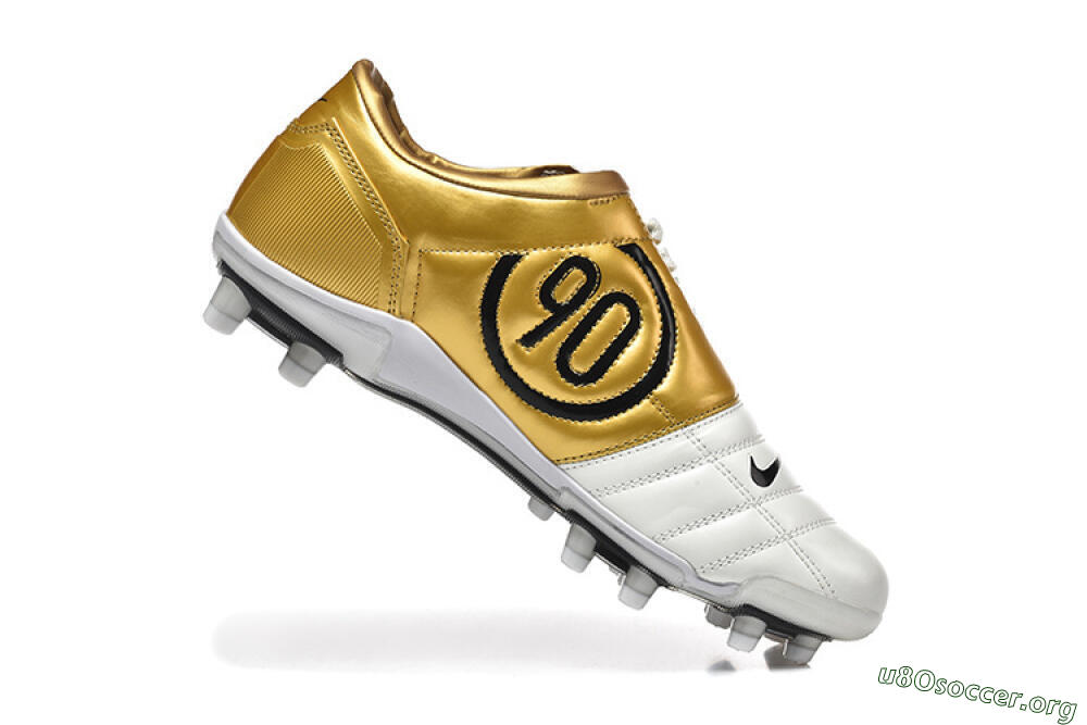 Nike Air Zoom Total 90 III FG Football Boots - White/Black/Gold 7