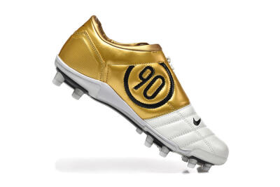 Nike Air Zoom Total 90 III FG Football Boots - White/Black/Gold