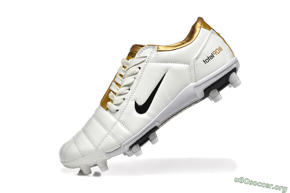 Nike Air Zoom Total 90 III FG Football Boots - White/Black/Gold 8